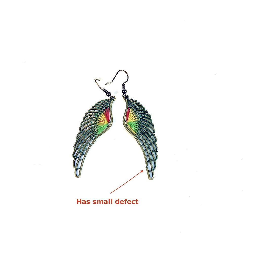 Wing Earrings Woven Thread